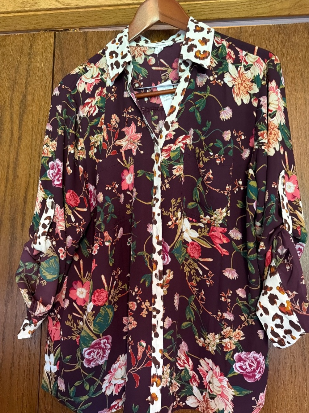 Adorable two print blouse